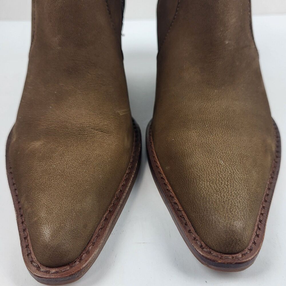 DOLCE VITA Volli Women Brown Leather Block Heeled Ankle Bootie Western Size 9 - Picture 8 of 12